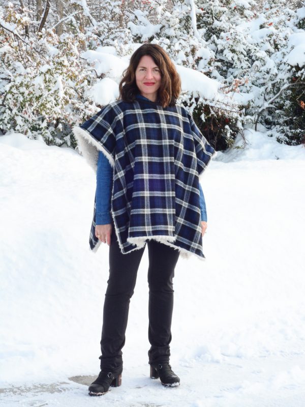 DIY Fur Lined Tartan Poncho-195