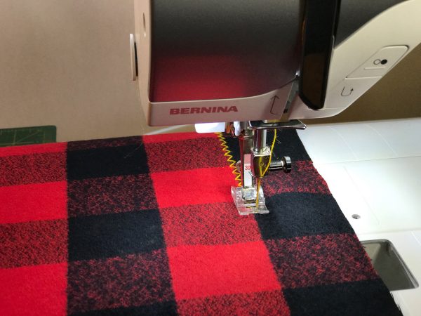 DIY Blanket Scarf-Sew around all four sides using the stitch you selected