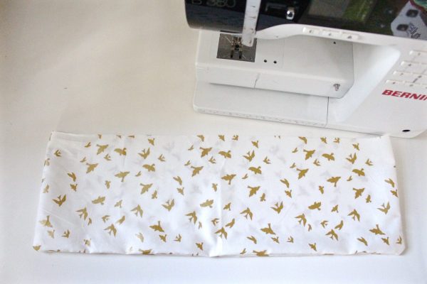 DIY Sketchbook and pen case Step three: Turn the pocket right way out and iron the edges