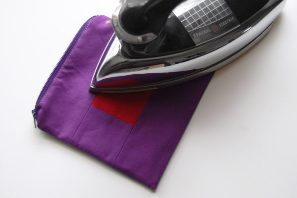 Color block zipper pouch tutorial