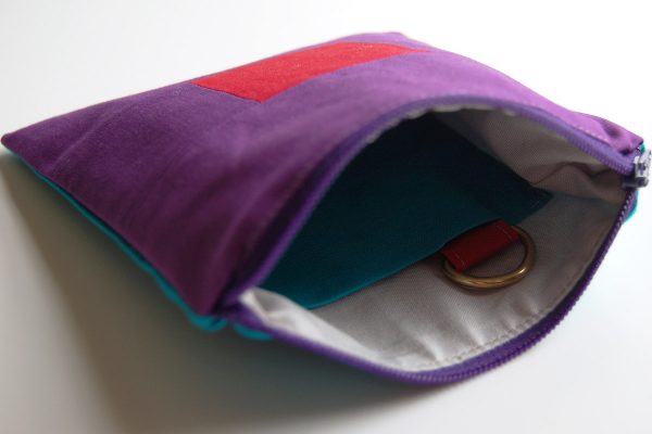 Color block zipper pouch tutorial