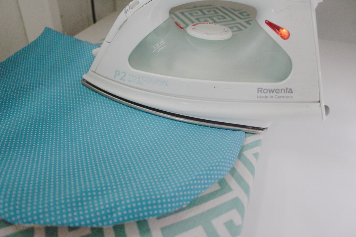 step eleven: iron the flap