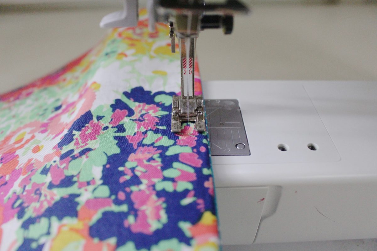 step twelve: topstitch flap