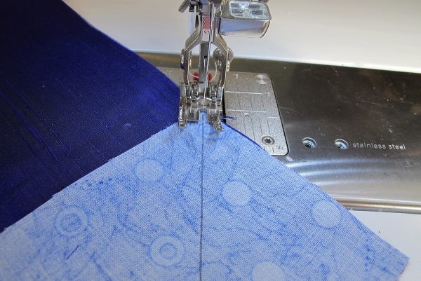 Stitch on the drawn line