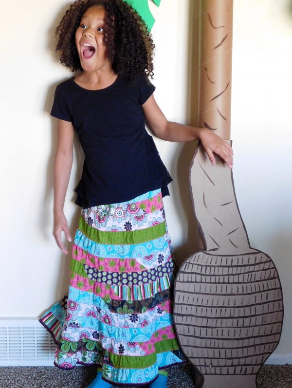 Spiral strip skirt tutorial