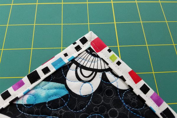 Back side of binding