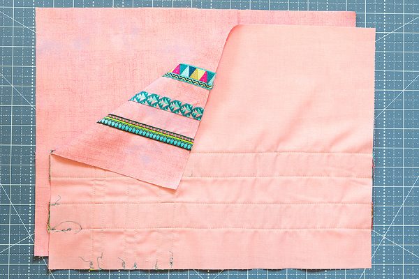 place the pillow top on the backing, right sides together