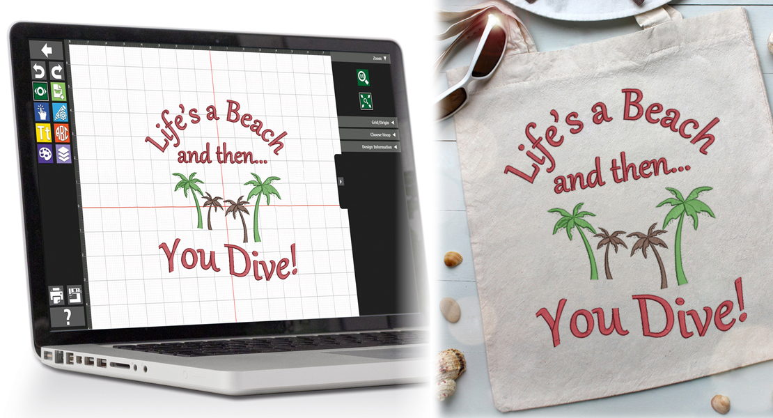 Creating an embroidery motif with BERNINA Toolbox Software