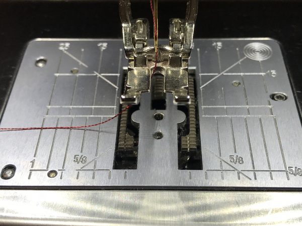 switch to the straight stitch needle plate