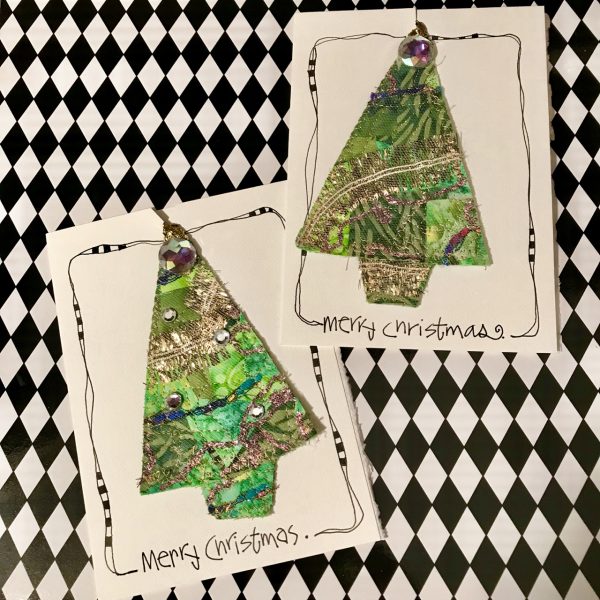 Stitched Collage Cards - Finished Cards