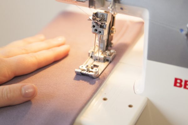 coverstitched hem on a BERNINA serger