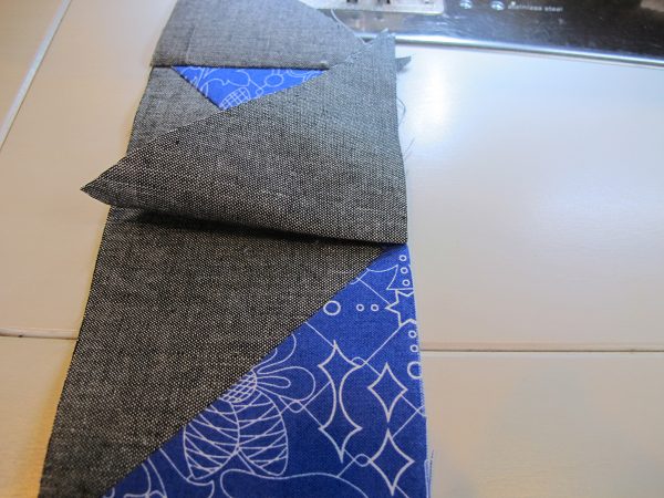 piecing the larger triangle