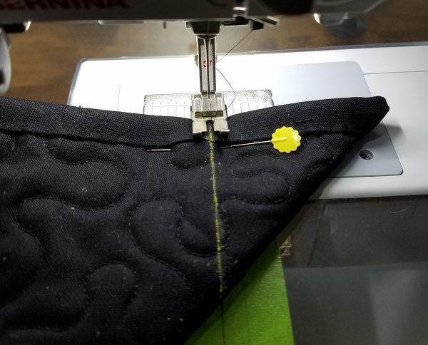 Quilted Tray - stitch on drawn line