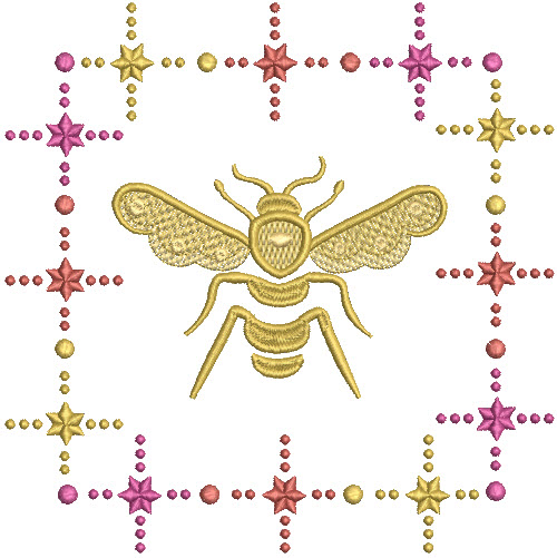Combined Alison Glass Embroidery Designs #17 and #23 of the Seventy Six Collection