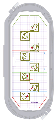 Greek Key Floral Border - mega hoop