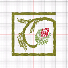 Greek Key Floral Border - design 82021-39