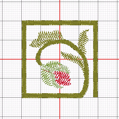 Greek Key Floral Border - design rotated