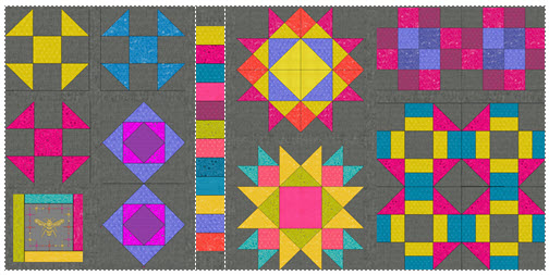 Seam sections 3 and 4 with the spacer between them for the bottom half of the quilt