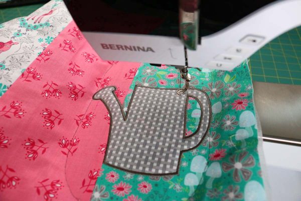Step 6, Embroidering the Hello Spring Embroidered Pillow