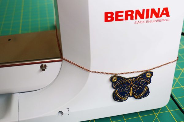 In the Hoop Cork Butterfly Necklace