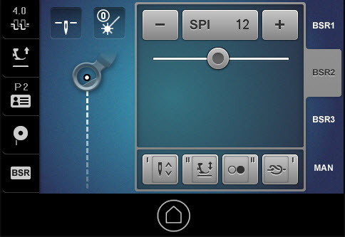 Longarm quilting tip with BSR modes