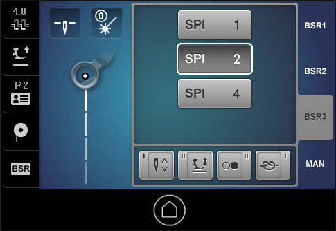 Longarm quilting tip with BSR modes