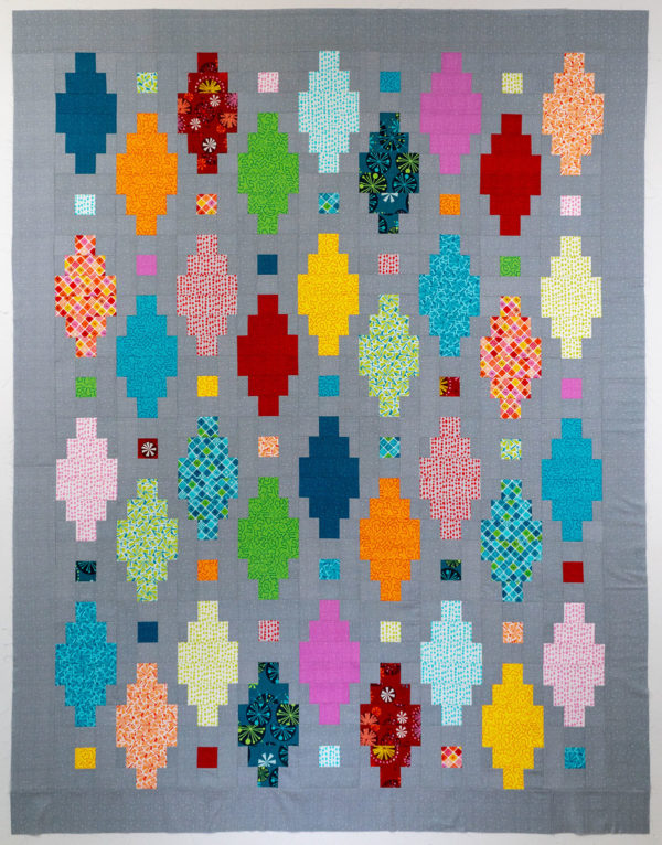 Finished Quilt Top - Beaded Lanterns with Fandangle fabric