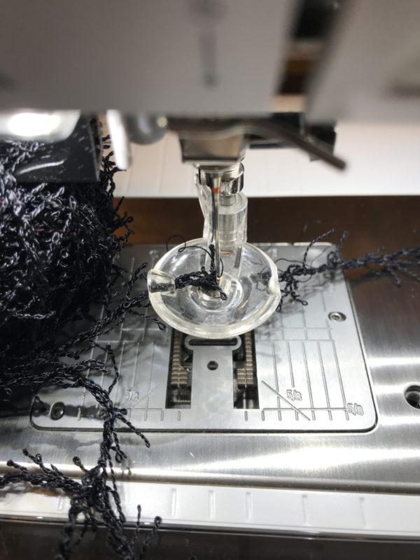 Spider Web Door Banner tutorial WeAllSew Blog - BERNINA Couching Foot #43