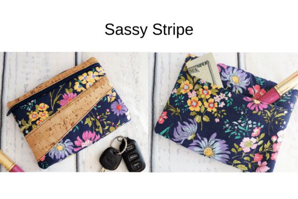 we all sew how to embroider on cuddle luxe in the hoop strawberry pin cushion Sassy Stripe bag by Sue OVery designs