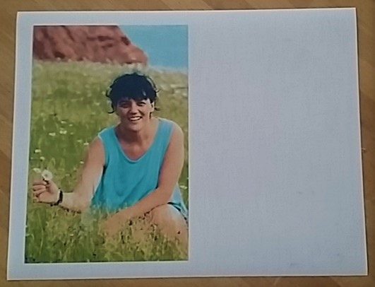 Label - photo printed on muslin