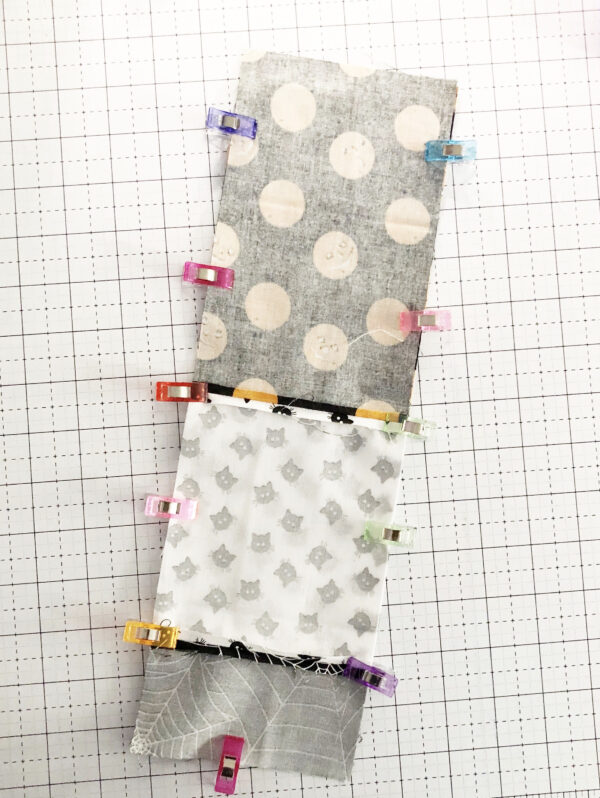 Halloween Mini Treat Bag: Sewing the front and back together
