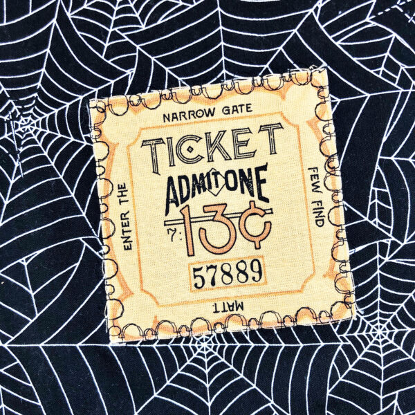 Halloween Scary Book: Sew the panels on the book cover