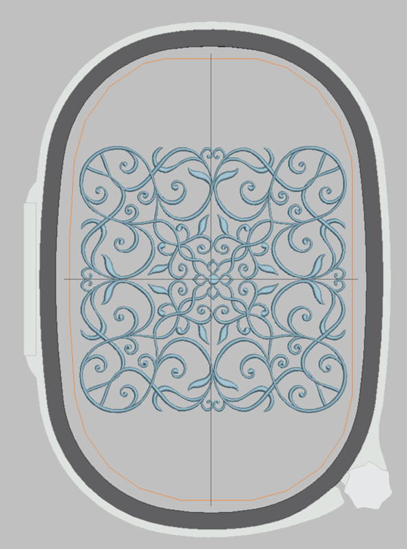 Wrought Iron Embroidered Pillow - Hooping