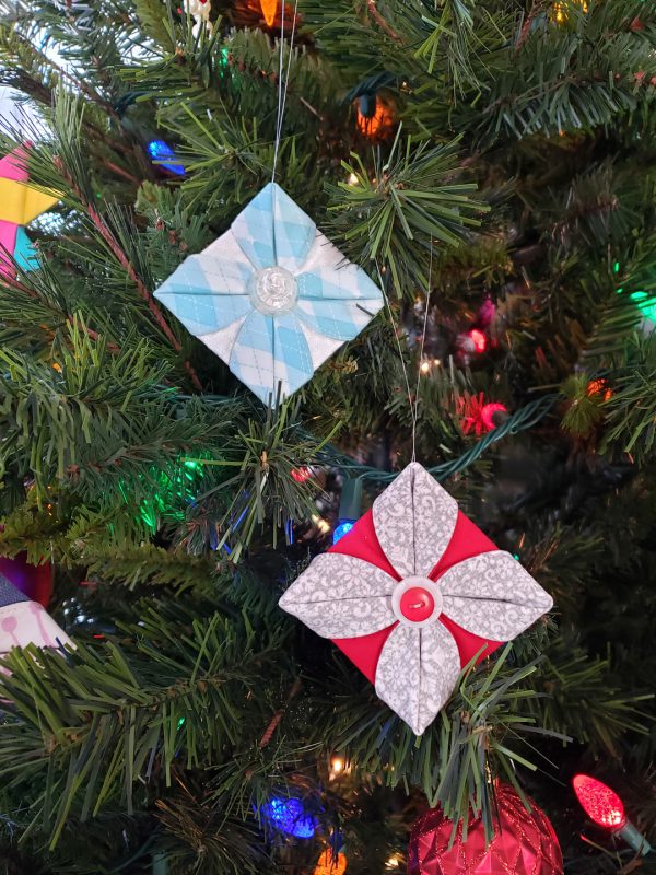 Folded Fabric Ornament Tutorial from WeAllSew