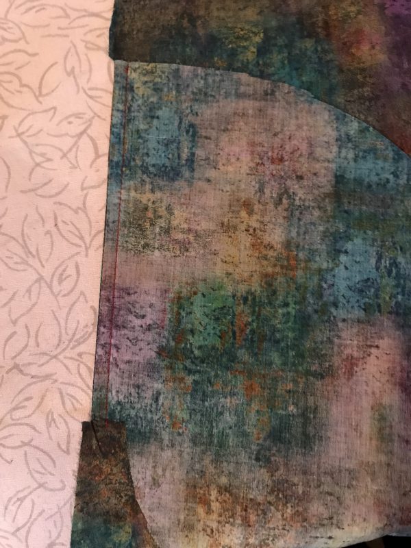 Sewing pockets using French seams - Press and clip