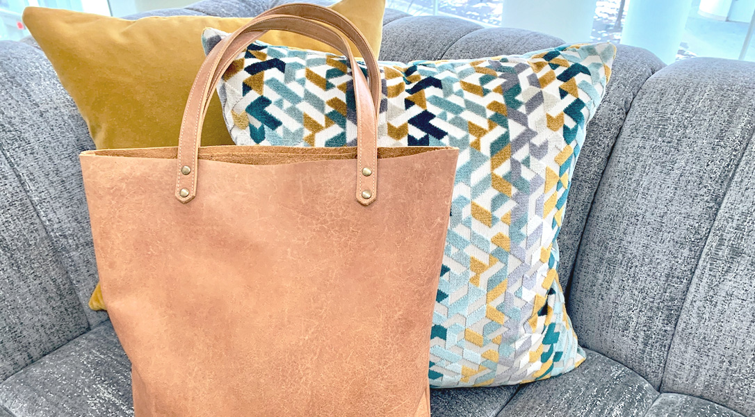 Leather Tote Tutorial from WeAllSew
