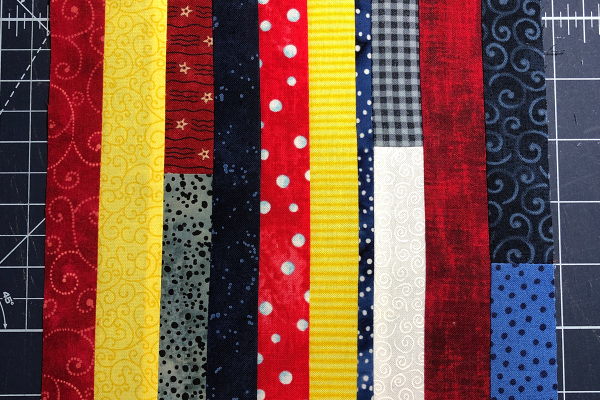 Red, White and Blue Star Banner Trim Fabric Strips