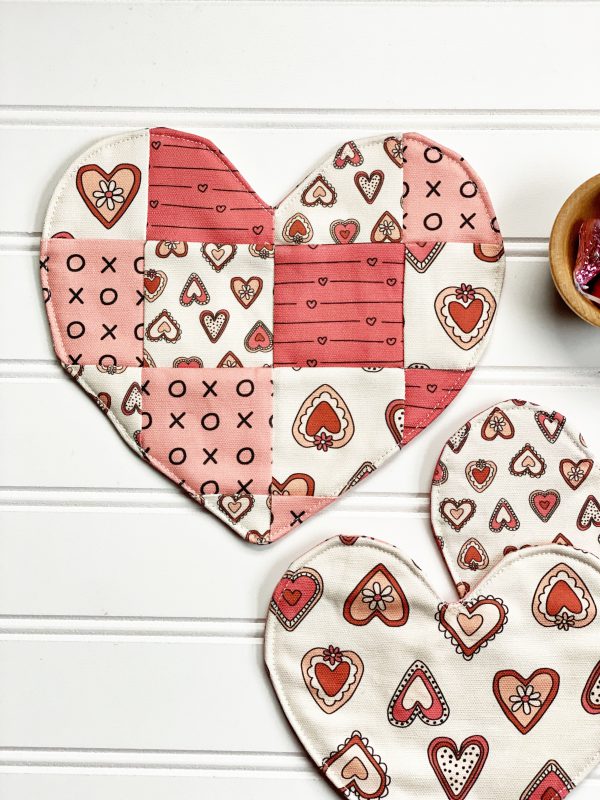 Valentine Mug Rugs - Finished Product