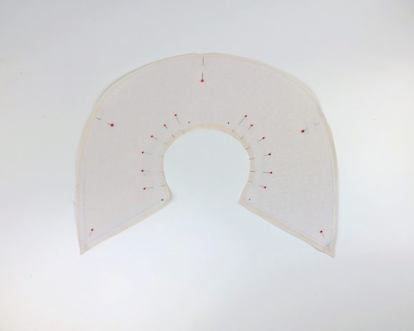 Detachable Collar Tutorial: Pinning the inner curve