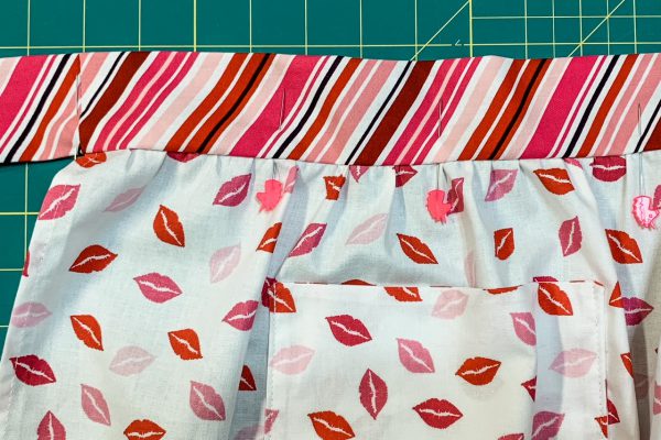 Fold over and pin waistband in place