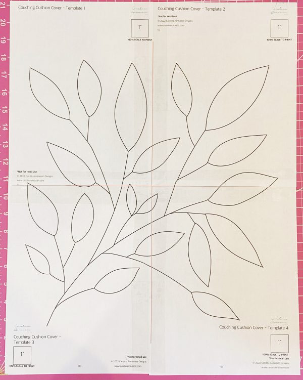 Fiber Couching Cushion Cover Tutorial BERNINA WeAllSew Blog 600 x 751
