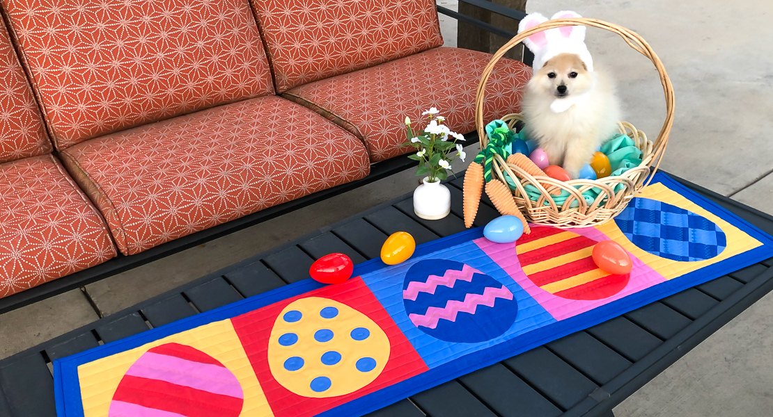 easter egg table runner tutorial feature