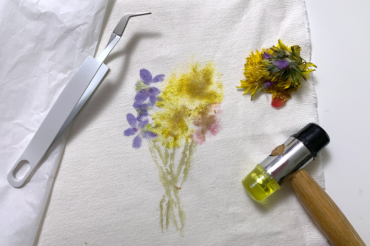 flower-pounding-and-embroidery-let-dry
