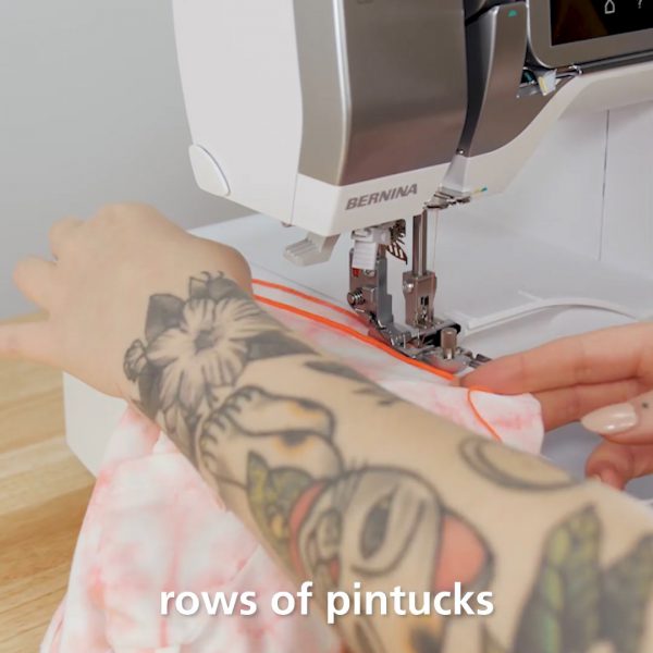 Ruffle Bum Baby Bodysuit - Rows of pintucks