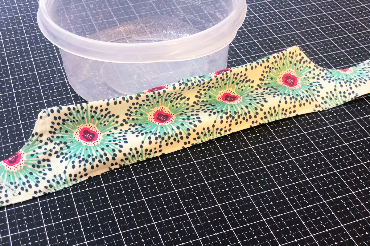 adding water storing crystals to the dog cooling bandana BERNINA WeAllSew Blog-2