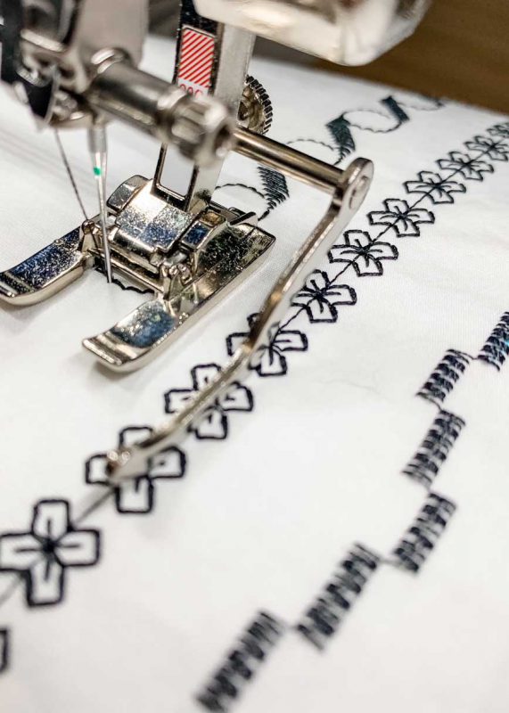 seam guide for decoratve stitches to keep spacing even