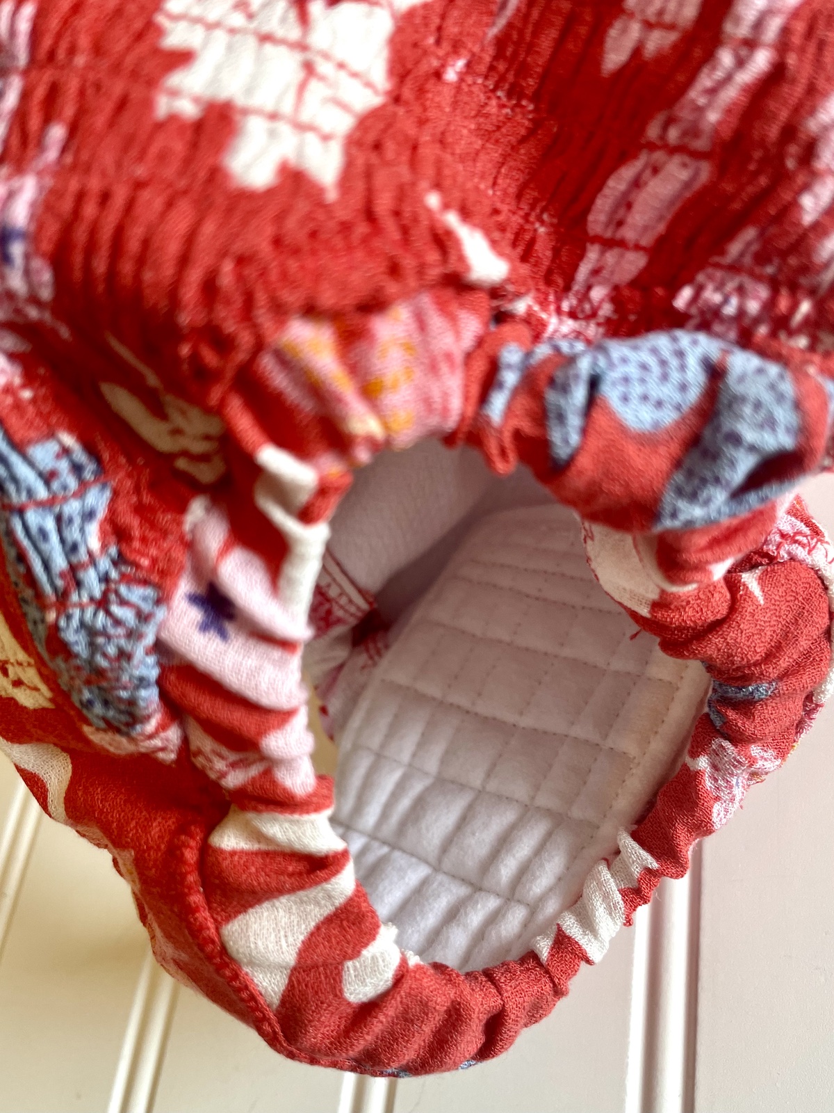 Reusable Pull-on Potty Trainers Tutorial: Assembled Trainer Close up