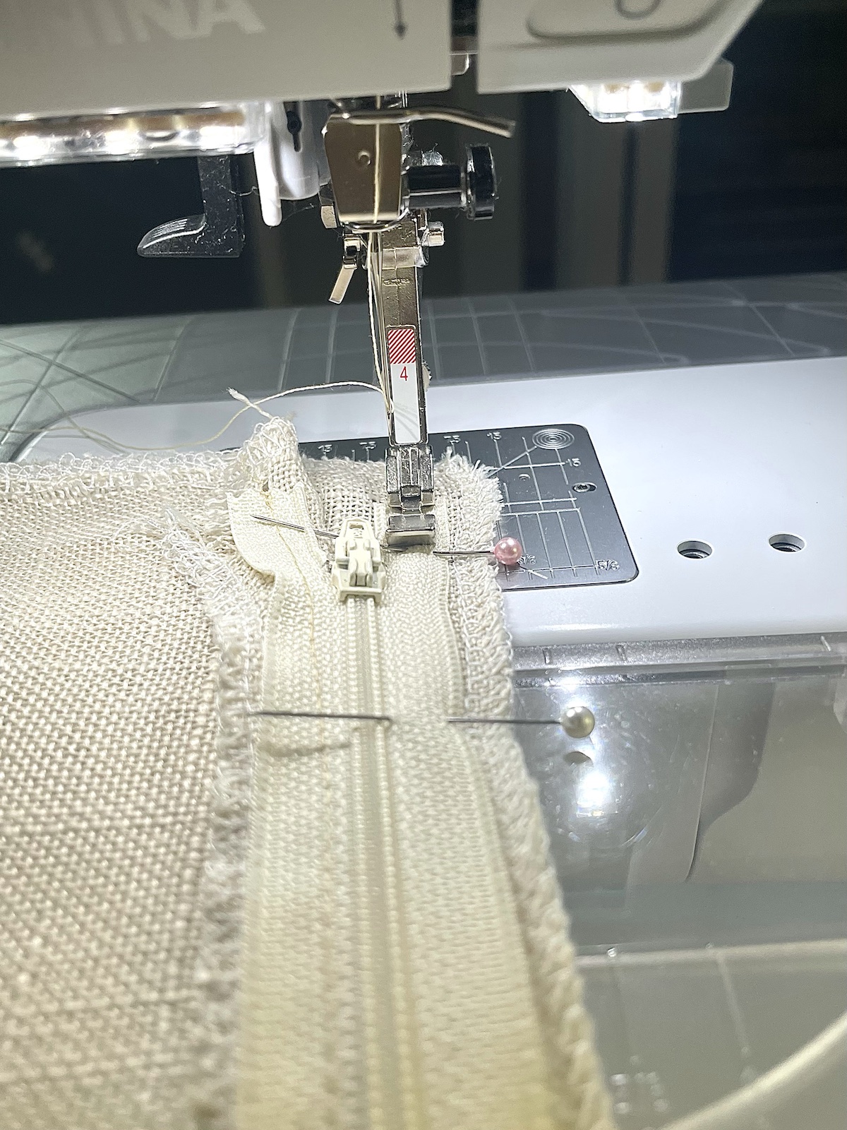 Sew Classic Pillow Covers with a Twist Tutorial: Insert Zipper 4