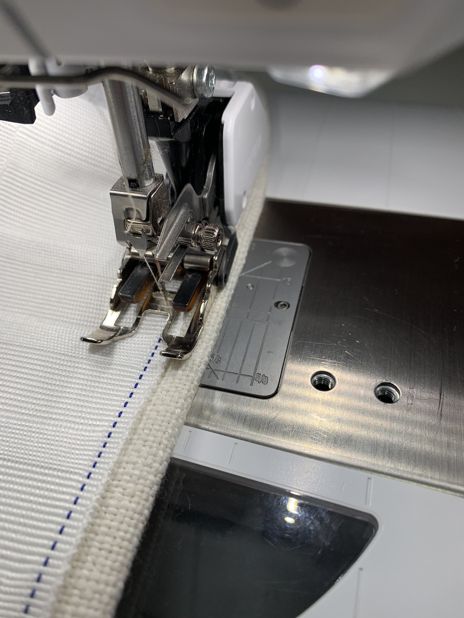 10_sewing top of pleat tape