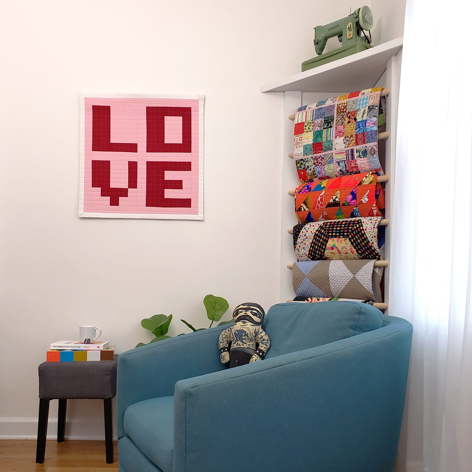 Modern Love Mini Quilt by Erika Mulvenna